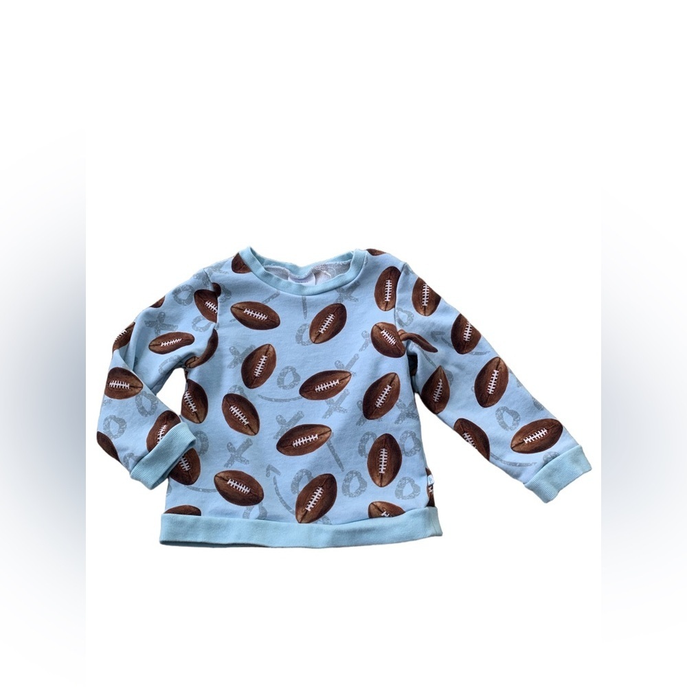 Posh Peanut Size 6T Field Day Football Crewneck Sweatshirt